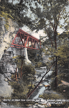 Iowa Falls Rock Run Canyon and Bridge